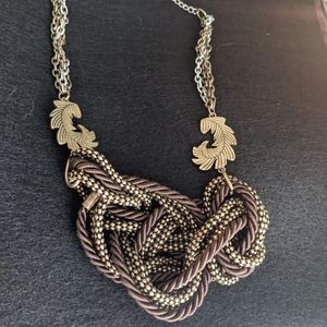 Gold and rope necklace
